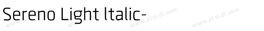 Sereno Light ltalic字体转换
